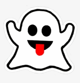 #boo #ghost #cute #white #kawaii #black #emot #snapchat - Ghost Clipart Black And White, HD Png Download, Free Download