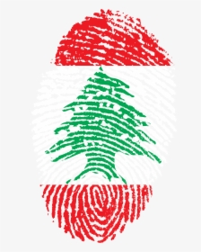 Lebanon Flag Fingerprint Country - Lebanon Flag Fingerprint, HD Png Download, Free Download