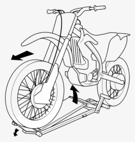 Dirtbike Stand - Motorbike Outline, HD Png Download, Free Download