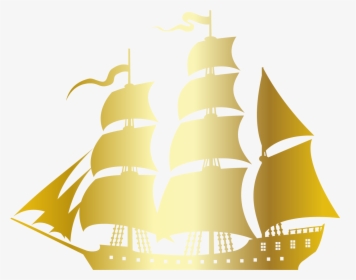 Sailing Ship Silhouette Sailboat - Pirate Boat Vector Png, Transparent Png, Free Download