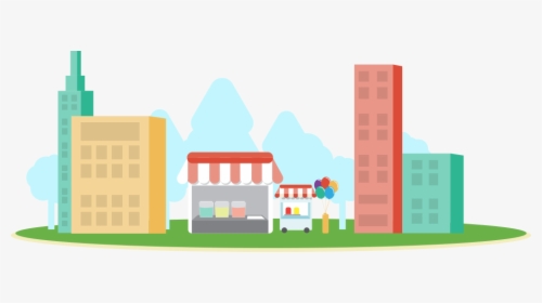 Clip Art Cartoon Building - Illustration, HD Png Download, Free Download