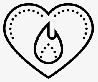 Fire In Heart Icon Free Download And Vector Png Flamme - Icon, Transparent Png, Free Download