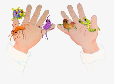 Drawing Nails Back Hand - Kids Germs Hands Clipart Png, Transparent Png, Free Download