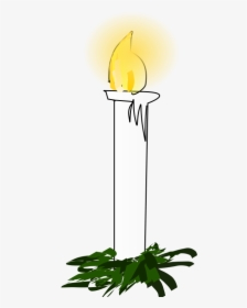 Plant,flora,leaf - Candle For Baptism Clip Art, HD Png Download, Free Download