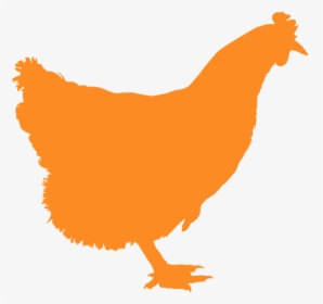 Silhouette Of A Chickens Grey Png, Transparent Png, Free Download