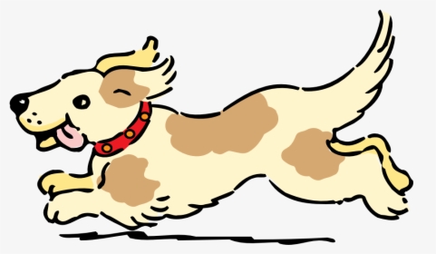 Dog Clipart Little Happy - Dog Run Clip Art, HD Png Download, Free Download