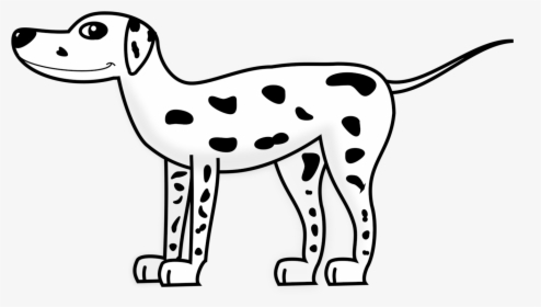 Dog Clipart Dalmatian Puppy - Black And White Dalmatian Clipart, HD Png Download, Free Download