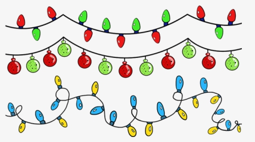 How To Draw Christmas Lights - Christmas Lights Drawing Easy, HD Png Download, Free Download