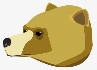Head, Eyes, Brown, View, Wild, Mouth, Bear, Nose - Cartoon Polar Bear Side View, HD Png Download, Free Download