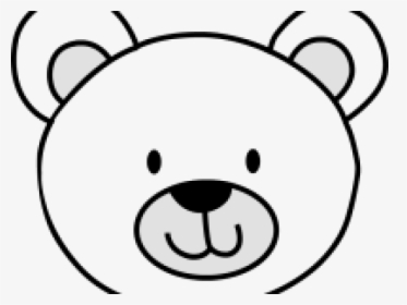Polar Bear Clipart Head - Simple Bear Face Drawing, HD Png Download, Free Download