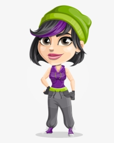 Female Hip Hop Dancer Cartoon Vector Character Aka - Hip Hop Dancer Cartoon Girl, HD Png Download, Free Download