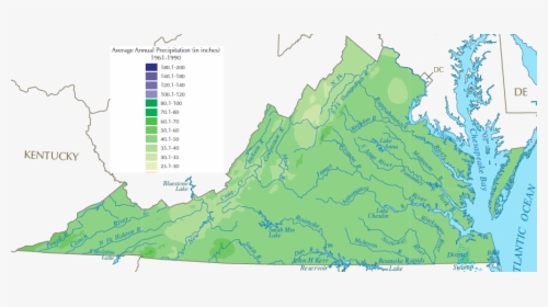 Average Annual Precipitation For Virginia Is 42-43 - Appalachian Mountains Rain Shadow, HD Png Download, Free Download