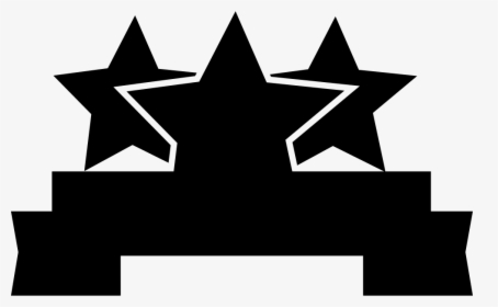 Ribbon Star Png - Black Png Ribbon Banner, Transparent Png, Free Download