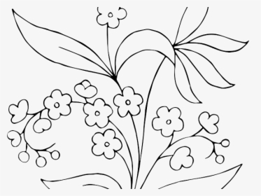 White Flower Clipart Vector - Flowers Clipart Black And White, HD Png Download, Free Download