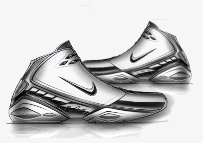 Shoe Nike Air Jordan Sneakers Drawing - Shoes Nike Silver Basketball, HD Png Download, Free Download