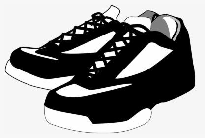 Tennis Shoe Clipart With Transparent Background - Black Shoe Clip Art, HD Png Download, Free Download