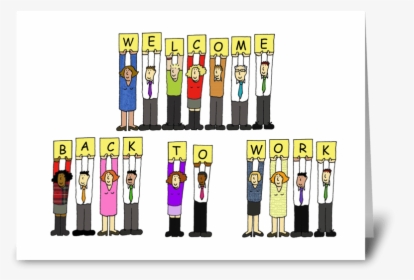 Welcome Back To Work, Greeting Card - Welcome Back To Work Cartoon, HD Png Download, Free Download