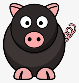 Transparent Pig Face Png - Black Pig Clip Art, Png Download, Free Download