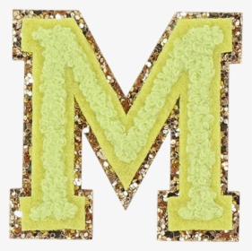 Lime Glitter Varsity Letter Patches - Motif, HD Png Download, Free Download