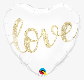 Love Glitter Gold - Foil Balloon Love Glitter Gold, HD Png Download, Free Download