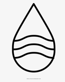 Water Droplet Ripples Coloring Page - Line Art, HD Png Download, Free Download