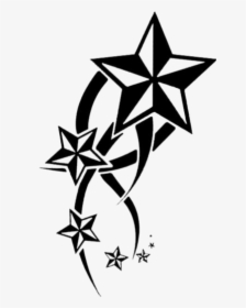 Star Tattoo Png Free Download - Star Tattoo Black And White, Transparent Png, Free Download