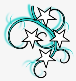 Star Tattoos Clipart Vector - Swirl Star Clip Art, HD Png Download, Free Download