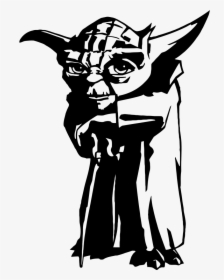 Yoda Poster Sticker - Yoda Transparent Background Silhouette, HD Png Download, Free Download