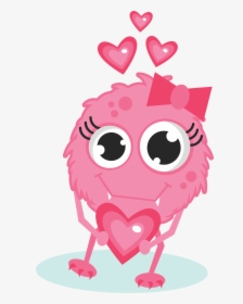 Cute Monster Valentines Day Clipart, HD Png Download, Free Download