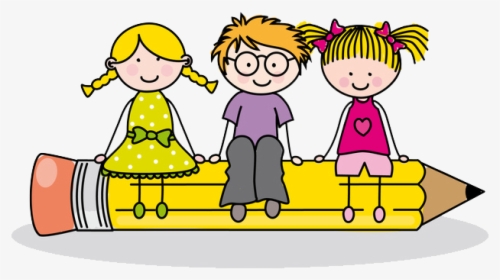 Children With Pencil, HD Png Download, Free Download