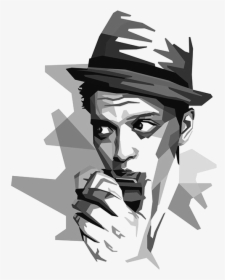 Bruno Mars Png Transparent Image - Andy Warhol Pop Art Black And White, Png Download, Free Download
