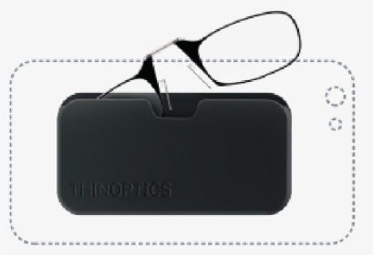 Thin Optics Reading Glasses - Thinoptics Black Pod With Glasses 2.50 D, HD Png Download, Free Download