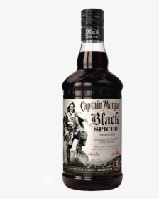Captain Morgan Black 1l , Png Download - Captain Morgan Black Spiced 1l, Transparent Png, Free Download