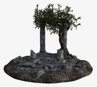 Old, Ruins, 3d, Tree, Stump, Broken, Shabby, Forget - Scale Model, HD Png Download, Free Download