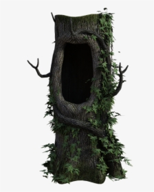 Tree, Stump, Hollow, Fantasy, Ivy, Log, Nature, Forest - Fantasia De Tronco De Árvore, HD Png Download, Free Download