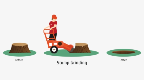 An Illustration Demonstrating Stump Grinding In Southampton, - Stump Grinder Clip Art, HD Png Download, Free Download