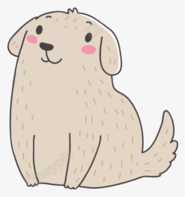 Hand Painted Sitting Free - Vector Cute Dog Png, Transparent Png, Free Download