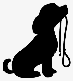Dog Puppy Pet Sitting Silhouette - Dog Silhouette, HD Png Download, Free Download