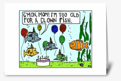 Clown Fish Greeting Card - Cartoon, HD Png Download, Free Download