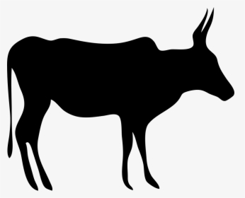 Texas Longhorn English Longhorn Beef Cattle Drawing - Cow Clipart Black, HD Png Download, Free Download