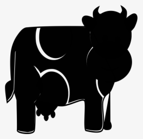 Cattle Clip Art Silhouette Snout Black M - Working Animal, HD Png Download, Free Download