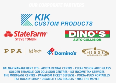 Bsbl Sponsors Logos - Kik Custom Products, HD Png Download, Free Download