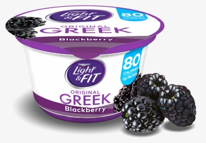 Blackberry Greek Yogurt - Caramel Apple Pie Dannon Light And Fit, HD Png Download, Free Download