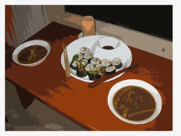A Candlelight Sushi Dinner Clip Arts - Gimbap, HD Png Download, Free Download