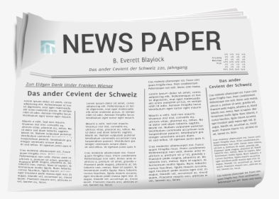 Newspaper Png Transparent Image - Transparent Background Newspaper Png, Png Download, Free Download