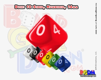 10 Sided Numbered Dice, D10 - Bowling Pin Pawns, HD Png Download, Free Download