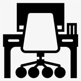 Desk Office Icon White, HD Png Download, Free Download