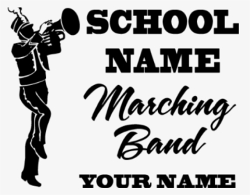 Band Clipart School Band - Black Marching Band Clipart, HD Png Download, Free Download