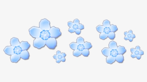 Aesthetic Blue Flowers Png, Transparent Png, Free Download