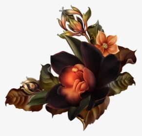 Macabre Orchids Borders And Frames, Macabre, Orchids, - Illustration, HD Png Download, Free Download
